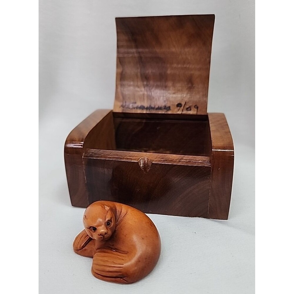 Netsuki Japanese Seal Carving With Box Very Good Condition Read Description